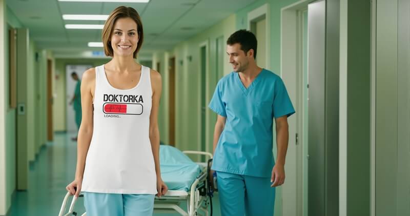 Dámské tílko s potiskem doktorka